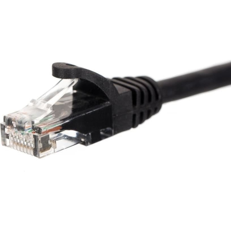 Netrack Patchcord UTP cat.5e 0.5m black (BZPAT05UK)
