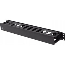 Lanberg 19" Cable managmement 1U, Type A, Plastic, Black | Lanberg