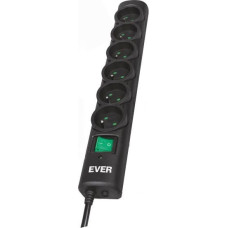 Ever Power strip Ever Overvoltage optimization 6 sockets 1.5 m black (T/LZ08-OPT015/0000)