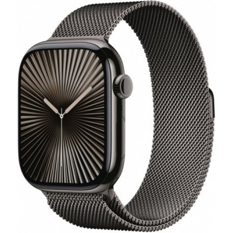 Apple Watch Series 10 GPS + Cellular 46mm z tytanu w kolorze łupka z bransoletą mediolańską w kolorze łupka - M/L - Gwarancja bezpieczeństwa. Proste raty. Bezpłatna wysyłka od 170 zł.