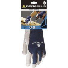 Delta Plus Pirštinės, ožkos oda, išorė mėlyna medvilnė 10, Delta Plus