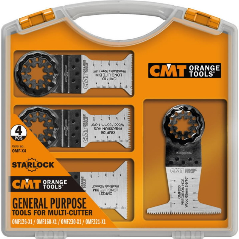 CMT Multi-cutter blade set for wood 4-piece STARLOCK, CMT