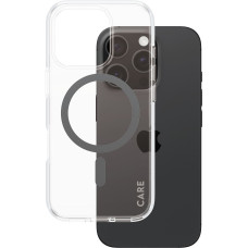 Panzerglass CARE by ® Flagship Case Transparent Urban Combat w. Black MagSafe iPhone 16 Pro mobiliojo telefono dėklas Permatomas