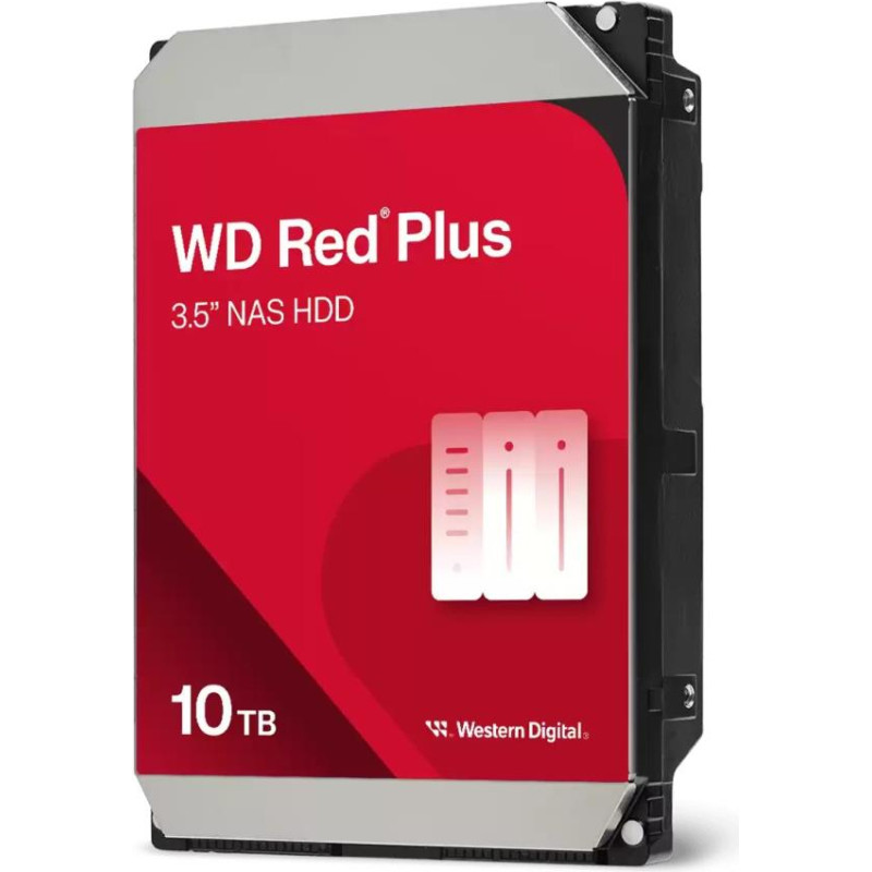 Western Digital HDD|WESTERN DIGITAL|Red Plus|10TB|SATA|512 MB|7200 rpm|3,5"|WD100EFGX