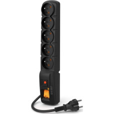 Acar Power strip Acar F5 overvoltage 5 sockets 3m black straight plug (W0101)