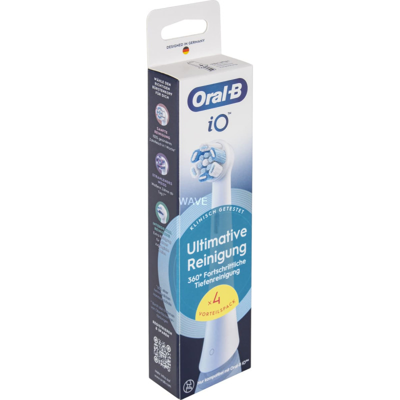 Oral-B Oral-B iO Ultimate Cleaning 4-pack, white brush heads