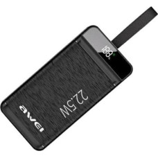 Awei Powerbank Awei AWEI PowerBank P142K 50000mAh 22.5W black/black 3xUSB/PD/Lightning display + LED lamp
