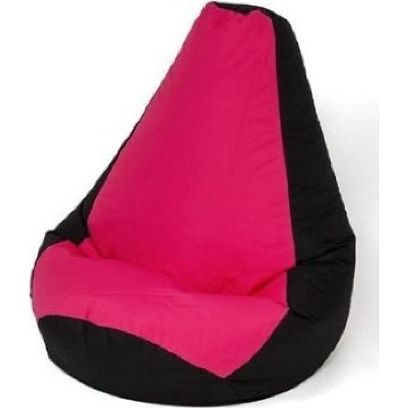 Go Gift Pufa worek sako GRUSZA czarny-różowy L 105x80