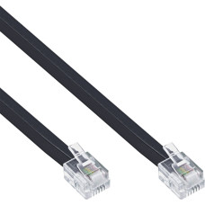 Inline 18844L telefono kabelis 3 m Juoda