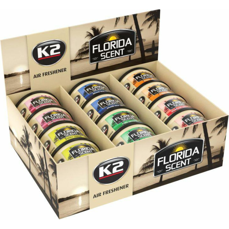 K2 ODŚWIERZACZ POWIETRZA W PUSZCE FLORIDA SCENT DISPLAY MIX 12szt