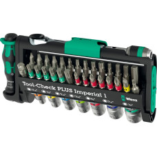 Wera Tool-Check PLUS Imperial 1, bit set black/green, 39-piece, inch, including 1/4" bit ratchet