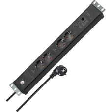Brennenstuhl Premium-Web-Line V3 Internet power strip 19" 4-way, 2 Main + 2 Follow black, 1.5U, 3 meter cable, Main-Follow function, LAN connection