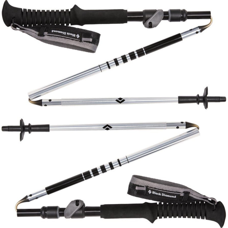 Black Diamond Trekking poles Distance FLZ, fitness equipment (grey, 1 pair, 125 cm)