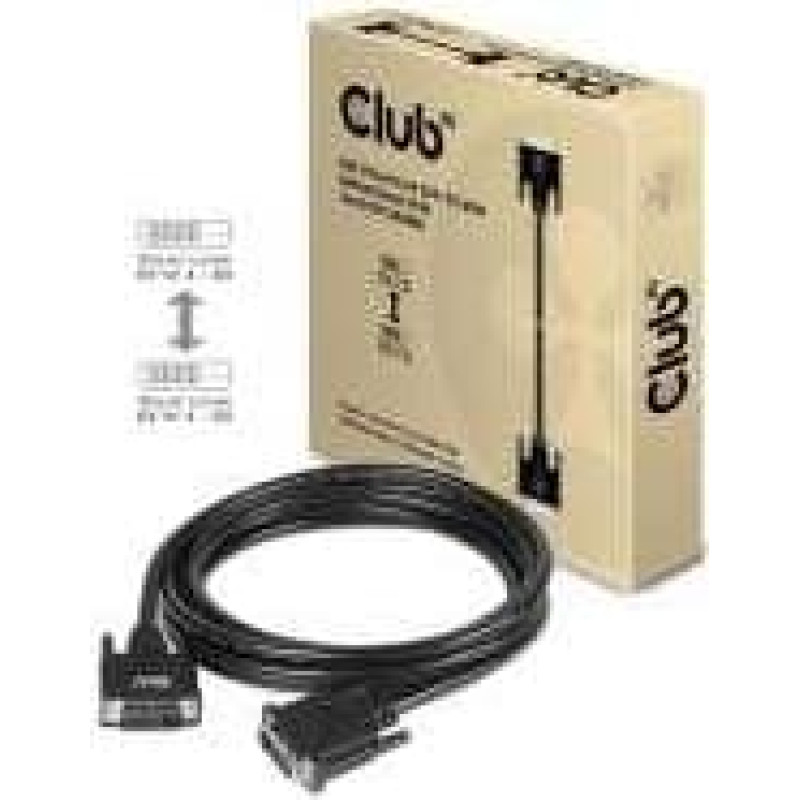 Club3D CABLE DVI-D TO DVI-D 3M/M/M CAC-1223 CLUB3D