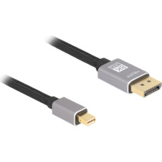Delock cable Mini DisplayPort > DisplayPort 1.4, 8K with HDR black/grey, 3 meters