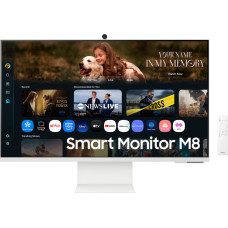 Samsung S32FM801UU, LED monitor - 32 - white, UltraHD/4K, VA, HDMI, USB-C, speakers