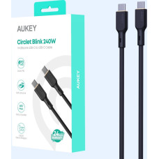 Aukey Kabel USB Aukey USB-C - USB-C 1.8 m Czarny (Aukey)