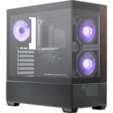 Cooler Master Elite 690 Wood, Tower Case black/wood, Tempered Glass x 2