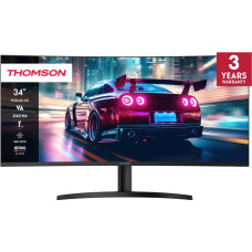 Thomson LCD Monitor|THOMSON|34 "|3440 x 1440 pixels|UltraWide Quad HD|LCD|Curved|M34QG7Y14C