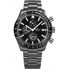 Giewont Zegarek Giewont Zegarek Męski Chronograph Sapphire Czarny GW8720-B1