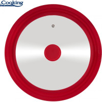 Dangtis stiklinis su silikoniniu kraštu 28/30/32 cm HR-AER-28D32, COOKING BY HEINNER