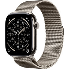 Apple Watch Series 11 GPS + Cellular koperta 46 mm z tytanu w kolorze naturalnym, bransoleta mediolańska w kolorze naturalnym - rozmiar S/M