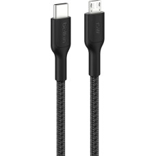 Belkin USB-C/Micro-USB Kabel  1m geflochten, schwarz CAB026hq1MBK