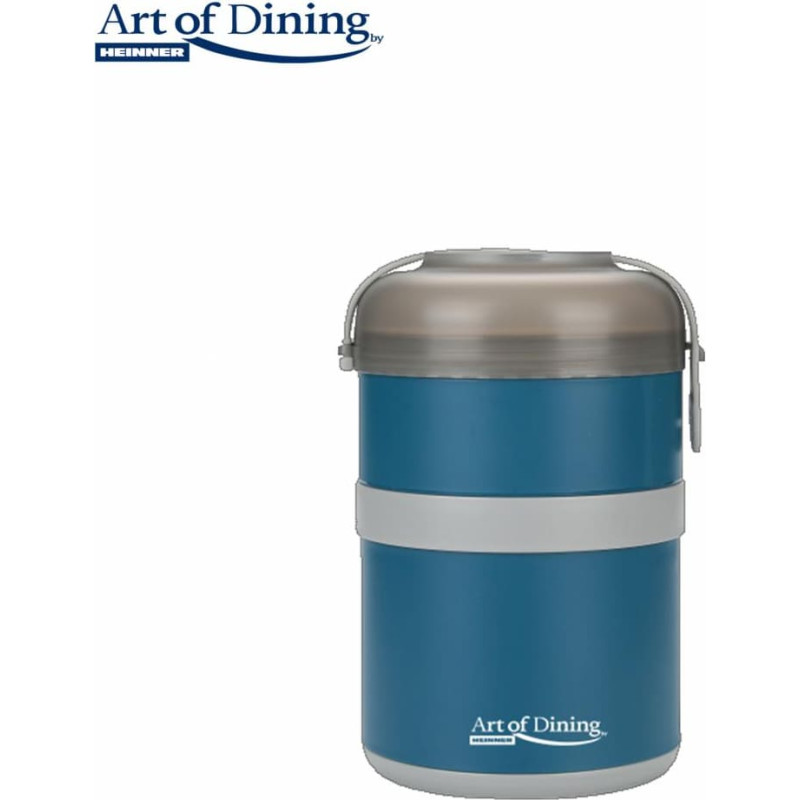 Dviguba termosinė pietų dėžutė 920ml LOCA mėlynas HR-NC-920A HEINNER