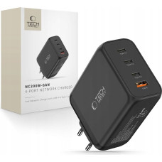 Tech-Protect NC200W-GAN 4-PORT NETWORK CHARGER PD 200W / QC3.0 BLACK