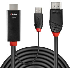 Lindy adapter cable HDMI > DisplayPort (black/red, 3 meters)