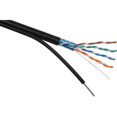 Solarix Kabel instalacyjny Solarix zewnętrzny FTP, Cat5E, drut, PE, puszka 305m SXKD-5E-FTP-PE