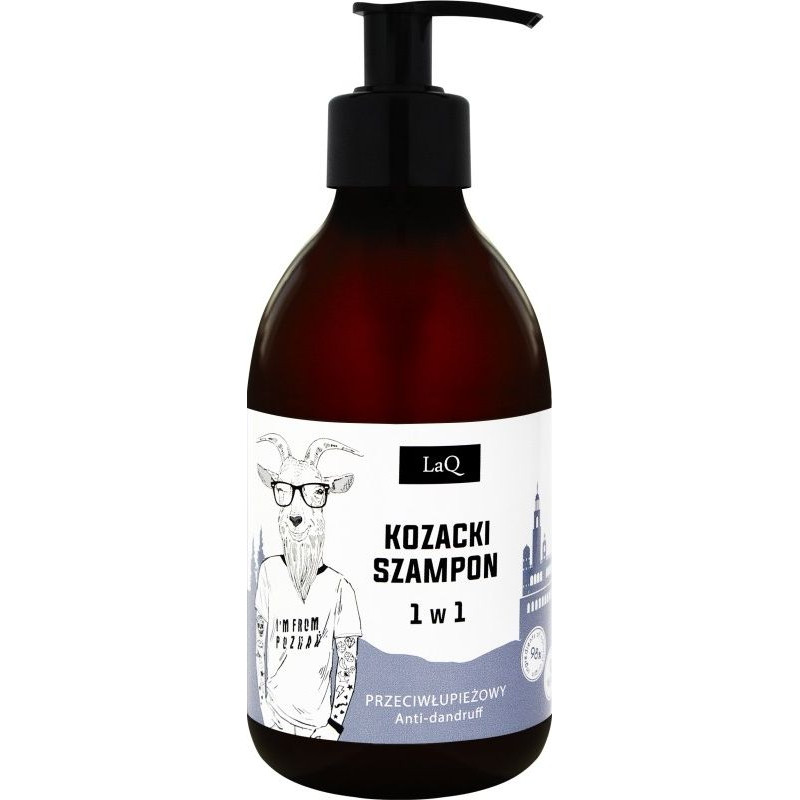 LAQ Cossack shampoo 1 in1 anti-dandruff with tea tree extract and twelve herbs complex 300ml