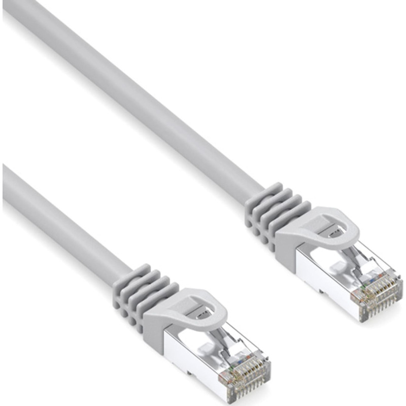 Lsoh S/FTP patchcord, Cat.6a, RJ45 M - RJ45 M, 20 m, double-screened, LSOH, grey, 10 Gb/s economy