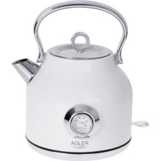 Adler | Kettle with a Thermomete | AD 1346w | Electric | 2200 W | 1.7 L | Stainless steel | 360° rotational base | White