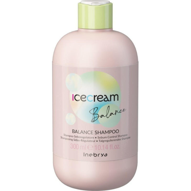 Inebrya Inebrya Ice Cream Balance szampon regulujący sebum do włosów przetłuszczających się, 300ml