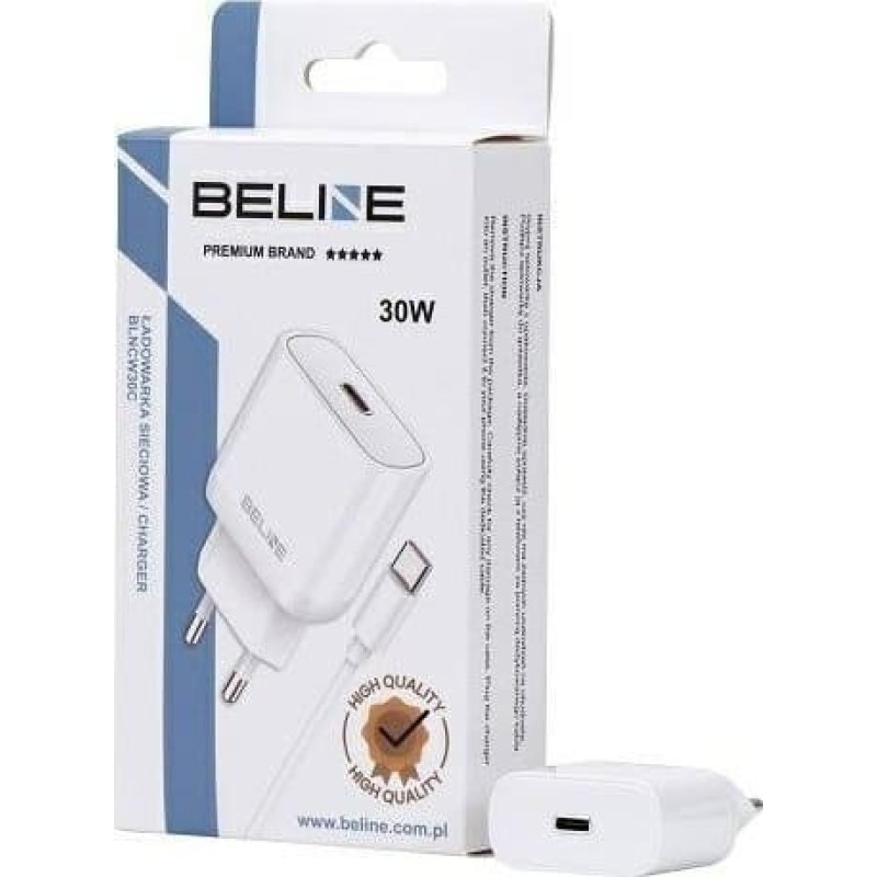 Beline Loader Beline Network charger 30W GAN USB-C + USB-C cable, white