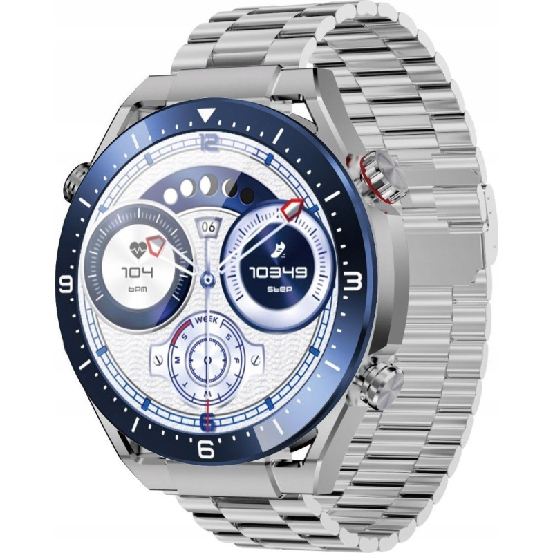 Maxcom Smartwatch Maxcom Smartwatch Maxcom EcoWatch 1 1,52" 400 mAh IP67 Rozmowy Trzy paski Srebrny