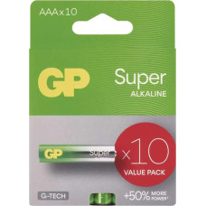 Gp Batteries GP Bateria alkaliczna, AAA (LR03), AAA, 1.5V, GP, blistr, 10-pack, SUPER