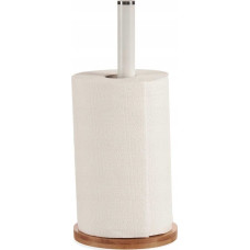 Kinvara Stojak na ręcznik papierowy, biały, bambusowa podstawa