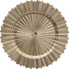 Atmosphera Podstawka pod talerz karbowana, złota, Ø 33 cm