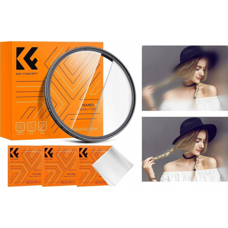 K&F Concept Filtr Ostry Pas Środek Center Field Split Diopter K&F NANO-B na 58 mm 58mm / KF01.2668V1