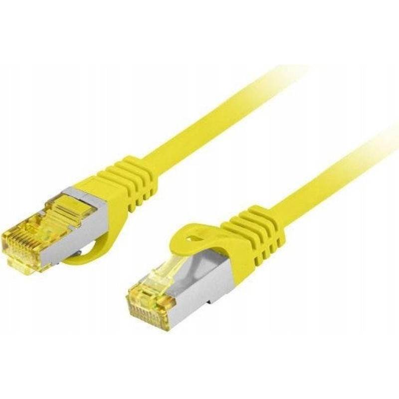 Lanberg PATCHCORD KAT.6A S/FTP LSZH CU 10M Ż&Oacute;ŁTY FLUKE PASSED LANBERG