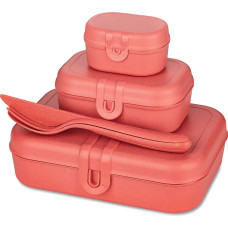 Koziol Lunchbox PASCAL READY, zestaw 3 pojemników i sztućce, KOZIOL