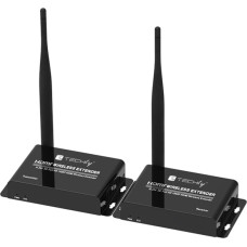 Techly IDATA HDMI-WL55 vaizdo ir garso signalų ilgintuvas AV siųstuvas ir imtuvas Juoda