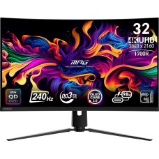 MSI MPG 321CURX QD-OLED kompiuterio monitorius 80 cm (31.5") 3840 x 2160 pikseliai 4K Ultra HD Juoda