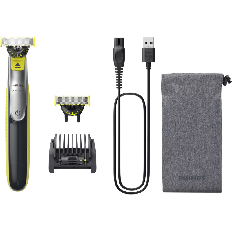 Philips QP2734/31 skustuvas vyrams Apkarpymo mašinėlė Pilka, Gelsvai žalsva spalva