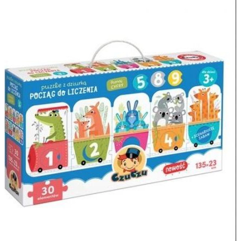 Czuczu Puzzle with hole 3+ counting train