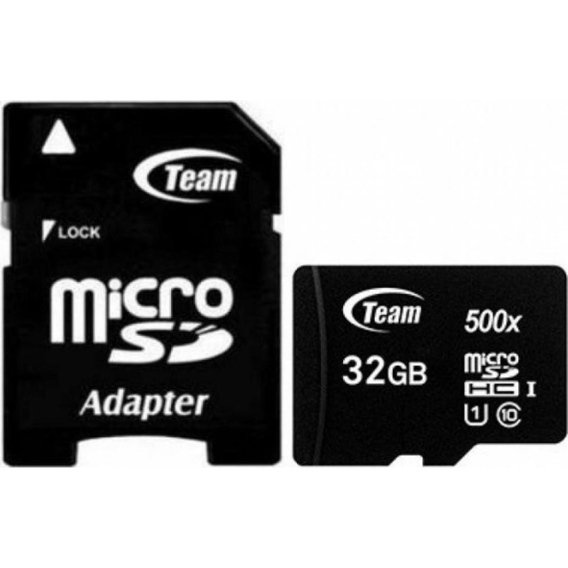Teamgroup 500x MicroSDHC 32 GB Class 10 UHS-I (TUSDH32GCL10U03)