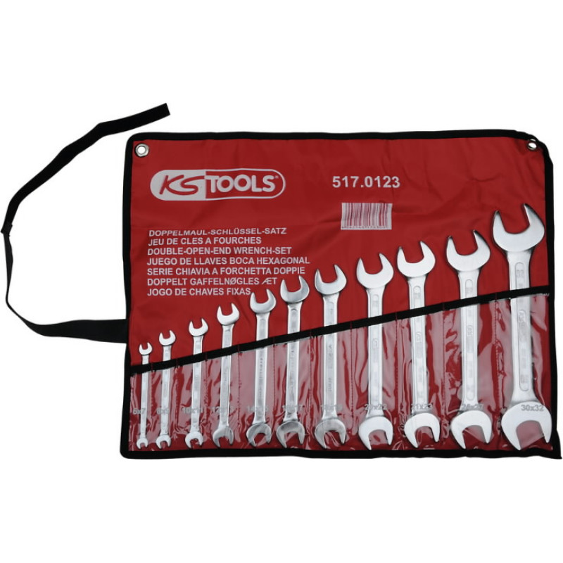 Ks Tools Raktų atvirais galais komplektas, 11vnt, 6x7-30x32mm, KS Tools