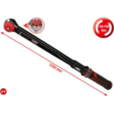 Ks Tools Dinamometrinis raktas ERGOTORQUEprecision 3/4", 150-750Nm, KS Tools